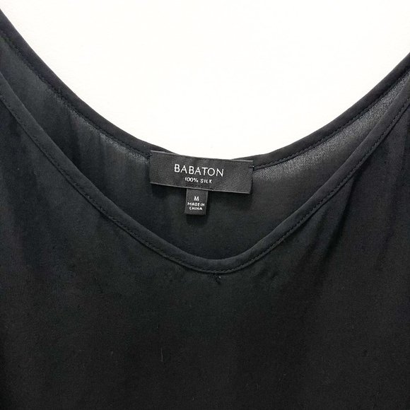 BLACK SILK WILFRED CAMISOLE, SIZE MEDIUM - Picture 6 of 7